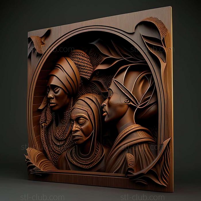 3D мадэль Афроамериканское искусство (STL)